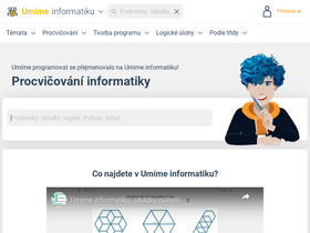 'umimeinformatiku.cz' screenshot