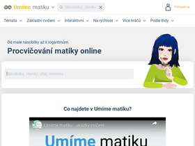 'umimematiku.cz' screenshot
