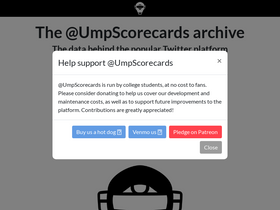 'umpscorecards.com' screenshot