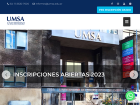 'umsa.edu.ar' screenshot