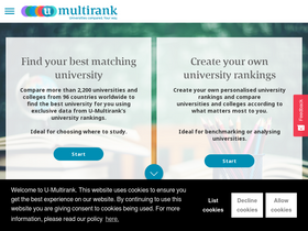 'umultirank.org' screenshot
