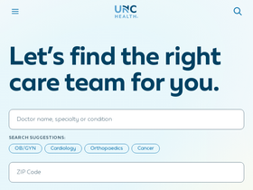 'unchealth.org' screenshot