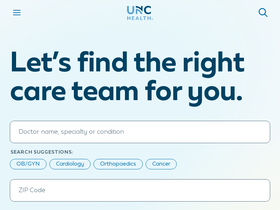'unchealthcare.org' screenshot