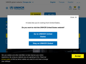 'unhcr.org' screenshot