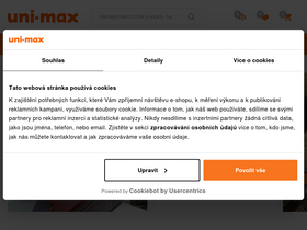'uni-max.cz' screenshot