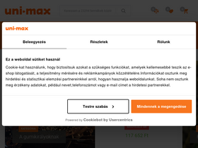 'uni-max.hu' screenshot