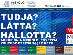 'uni-miskolc.hu' screenshot
