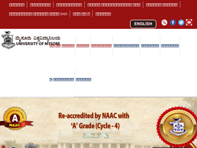 'uni-mysore.ac.in' screenshot