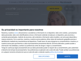 'unicef.es' screenshot
