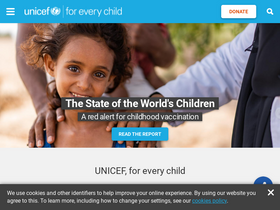 'unicef.org' screenshot
