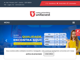 'unifacvest.edu.br' screenshot