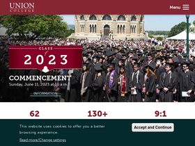 'union.edu' screenshot