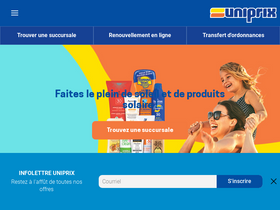 'uniprix.com' screenshot