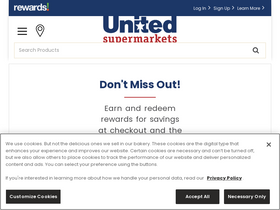 'unitedsupermarkets.com' screenshot
