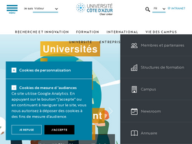 'univ-cotedazur.fr' screenshot