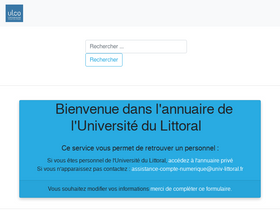 'univ-littoral.fr' screenshot