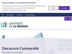'univ-reunion.fr' screenshot