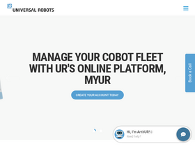 'universal-robots.com' screenshot