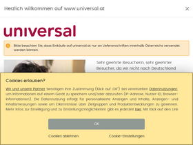 'universal.at' screenshot