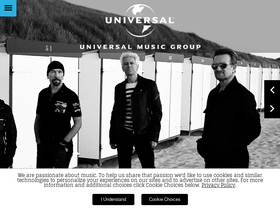 'universalmusic.com' screenshot