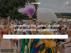 'universe.com' screenshot