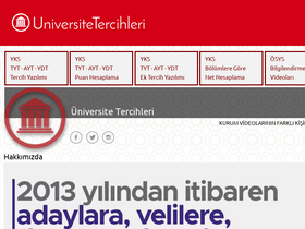 'universitetercihleri.com' screenshot