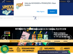 'universovapor.com' screenshot
