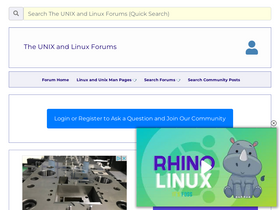 'unix.com' screenshot