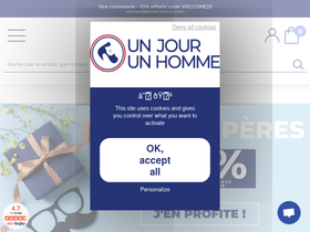 'unjourunhomme.com' screenshot
