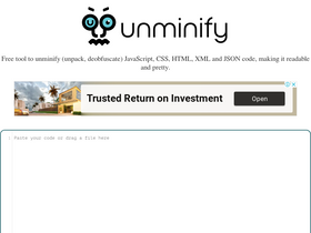 'unminify.com' screenshot