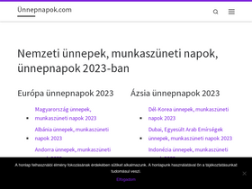 'unnepnapok.com' screenshot