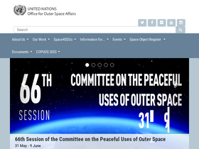 'unoosa.org' screenshot