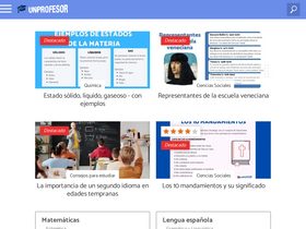 'unprofesor.com' screenshot