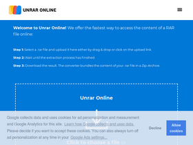 'unrar.online' screenshot