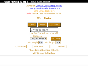 'unscramblewords.com' screenshot