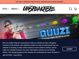 'unspeakable.com' screenshot