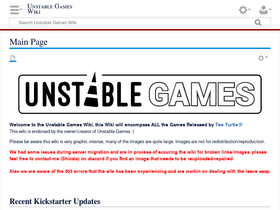 'unstablegameswiki.com' screenshot