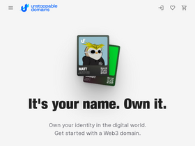 'unstoppabledomains.com' screenshot