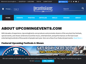 'upcomingevents.com' screenshot