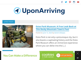 'uponarriving.com' screenshot