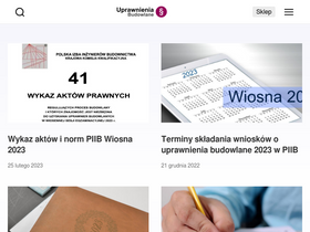 'uprawnieniabudowlane.pl' screenshot