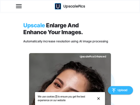 'upscalepics.com' screenshot