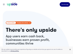 'upside.com' screenshot