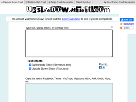 'upsidedowntext.com' screenshot