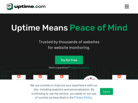 'uptime.com' screenshot