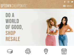 'uptowncheapskate.com' screenshot