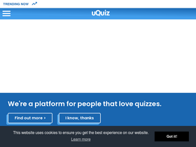 'uquiz.com' screenshot