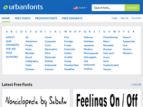 'urbanfonts.com' screenshot