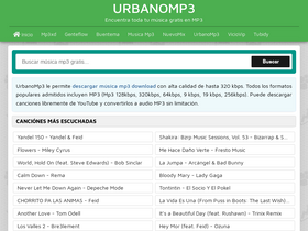 'urbanomp3s.com' screenshot
