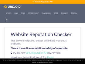 'urlvoid.com' screenshot